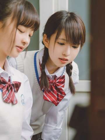 清纯甜美学生妹清新迷人姐妹花清新粉嫩阳光俏皮[13P]